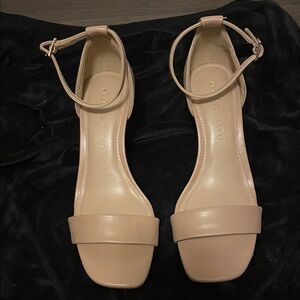 Kelly and Katie Nude Ankle-Strap Open-Toe Women's Sandals